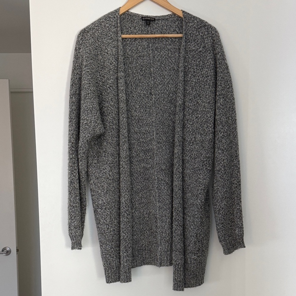 Express Gray Open-Front Women's Sweater